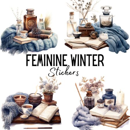 24pcs Feminine Winter Stickers
