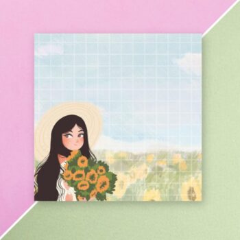 Aesthetic Girl Memopad – Design 1