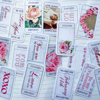 20pcs Vintage Love Ticket Stickers