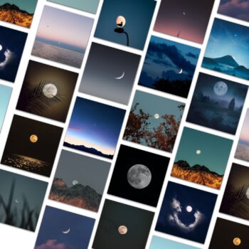 40pcs Moon Stickers