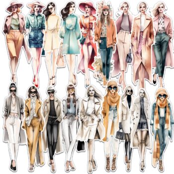 85pcs Cool Outfits Girls Stickers
