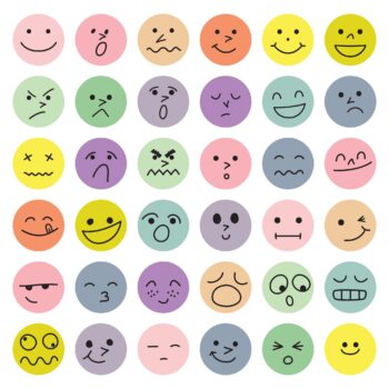 48pcs Kawaii Planner Emoji PET Stickers
