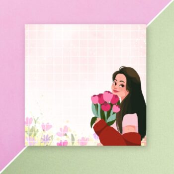 Aesthetic Girl Memopad – Design 3