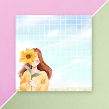 Aesthetic Girl Memopad – Design 4