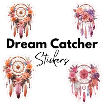 12 pcs Dream Catcher PET/Transparent Stickers