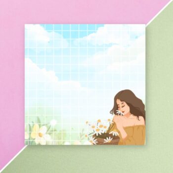 Aesthetic Girl Memopad – Design 5