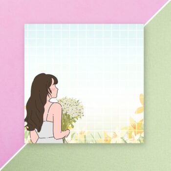 Aesthetic Girl Memopad – Design 6