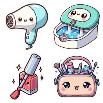 20pcs Kawaii Beauty PET Stickers