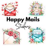 12 pcs Happy Mails Stickers