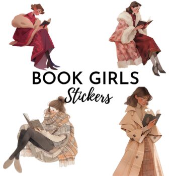 24pcs Book Girls Aesthetic Stickers