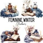 24pcs Feminine Winter Stickers