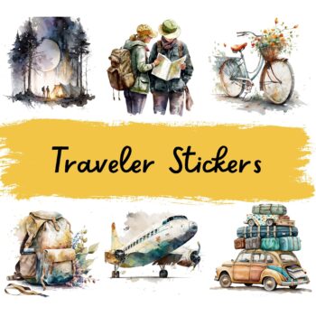 36pcs Wanderlust Travellers Stickers Pack