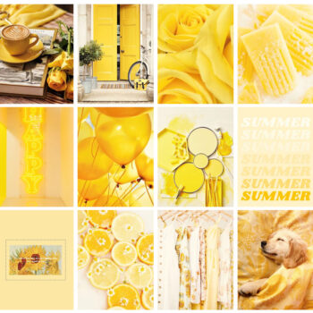 40pcs Yellow Summer Aesthetic Stickers
