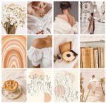 60pcs Beige Coffee Aesthetic Stickers