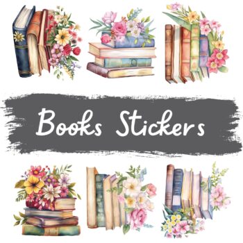 24pcs Stationary Lover Books Stickers