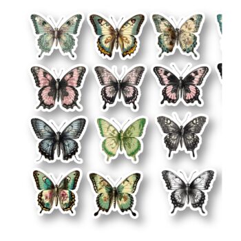 12pcs butterfly Journaling Stickers
