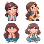 20pcs kawaii cute girls Journaling Stickers