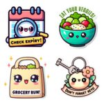 12pcs kawaii reminder Journaling Stickers