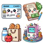 12pcs kawaii shopping Journaling Stickers