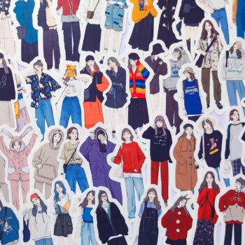 55pcs boho girls Journaling Stickers