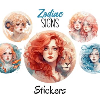 12pcs zodiac sign Journaling Stickers