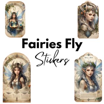 12pcs fairies fly Journaling Stickers
