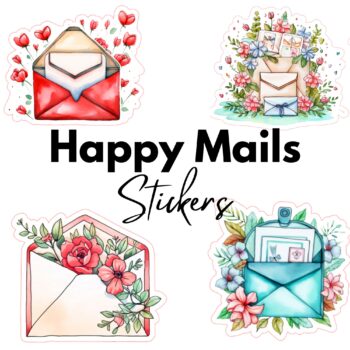 12pcs happy mails Journaling Stickers