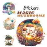24pcs magic mushroom Journaling Stickers