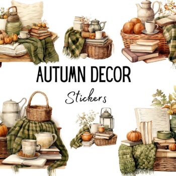 24pcs auymn decor Journaling Stickers