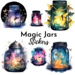 24pcs magic jar Journaling Stickers