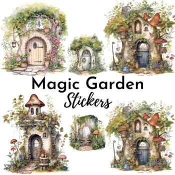 24pcs Magic Garden Journaling Stickers