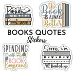 12pcs Book Quotes Journaling Stickers