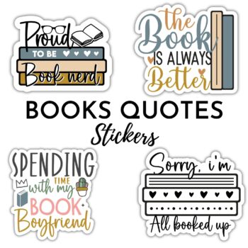12pcs Book Quotes Journaling Stickers