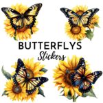 12pcs Journaling Butterflys Stickers
