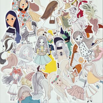 40pcs  aesthetic girls Journaling Stickers