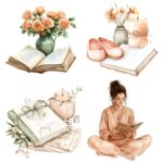 12pcs read books Journaling Stickers