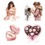 24pcs Valentine love Journaling Stickers