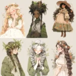 12pcs japanese girls Journaling Stickers