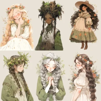 12pcs japanese girls Journaling Stickers