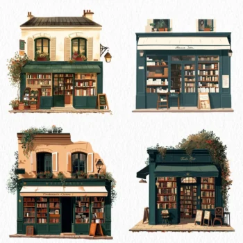 24pcs bookstore Journaling Stickers