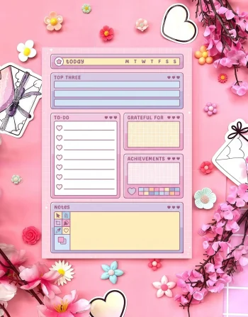 Lavender Sunset Planner Pad