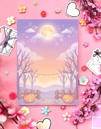 Pumpkin Moonlight Notepad