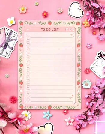 Strawberry Garden Planner Pad