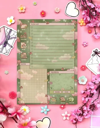 Forest Mushroom Planner Pad