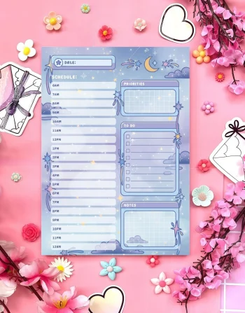 Moonlit Stardust Planner Pad