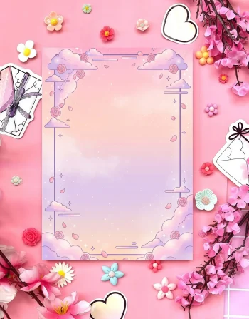 Sakura Clouds Notepad