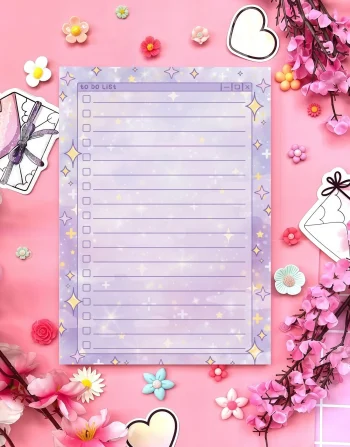 Pastel Galaxy To-Do List Notepad