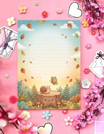 Cozy Autumn Forest Notepad