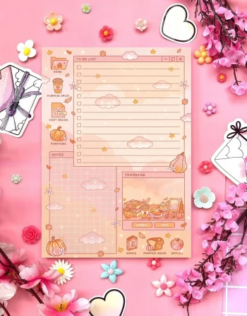 Pumpkin Spice Cozy Planner Pad