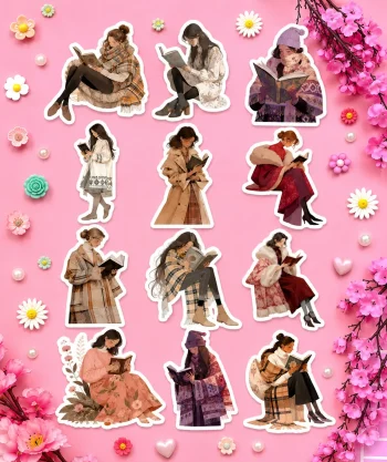 Books Girl Aesthetic Stickers